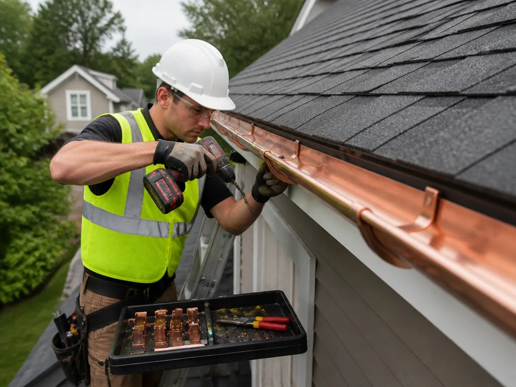 Copper Gutter Installation