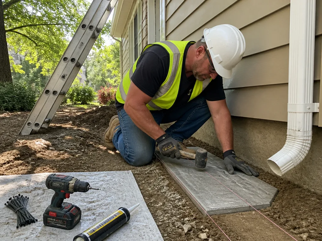 Splash Block Installation