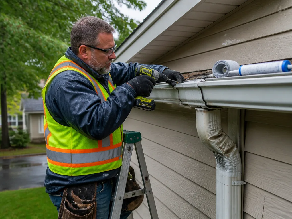 Storm Damage Gutter Repair